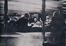 The scene on the Victory during the court-martial, 1906