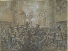 The Scene with the Tall Baguenodière, 1726/1727. Creator: Jean-Baptiste Oudry