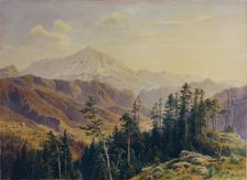 The Schneeberg in Lower Austria seen from Gutenstein, 1880. Creator: Ludwig Halauska