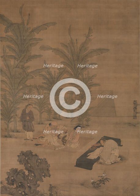 The Scholar Fu Sheng Transmitting the Book of Documents, 15th-mid-16th century. Creator: Du Jin.