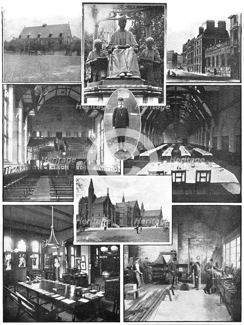 The school that commemorates the fish of the miraculous draught...St. Paul's School, 1909. Creator: Clarke & Hyde.