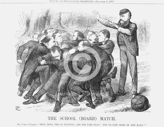 'The School (Board) Match', 1873. Creator: Joseph Swain.