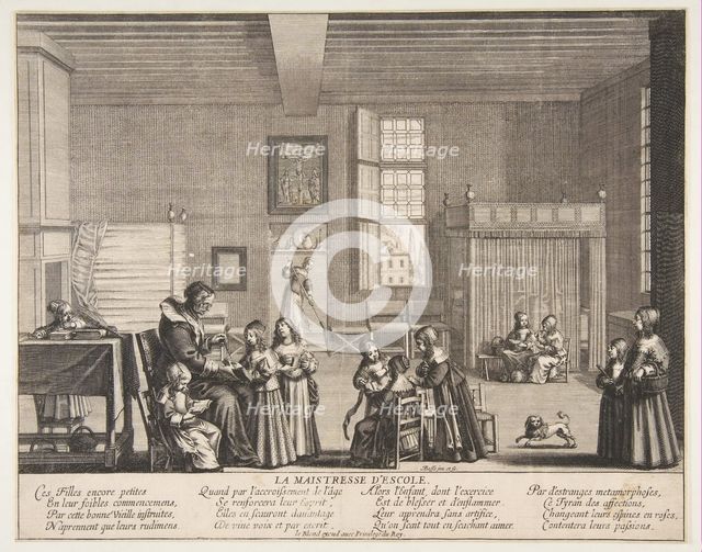 The School Mistress, ca. 1638. Creator: Abraham Bosse.