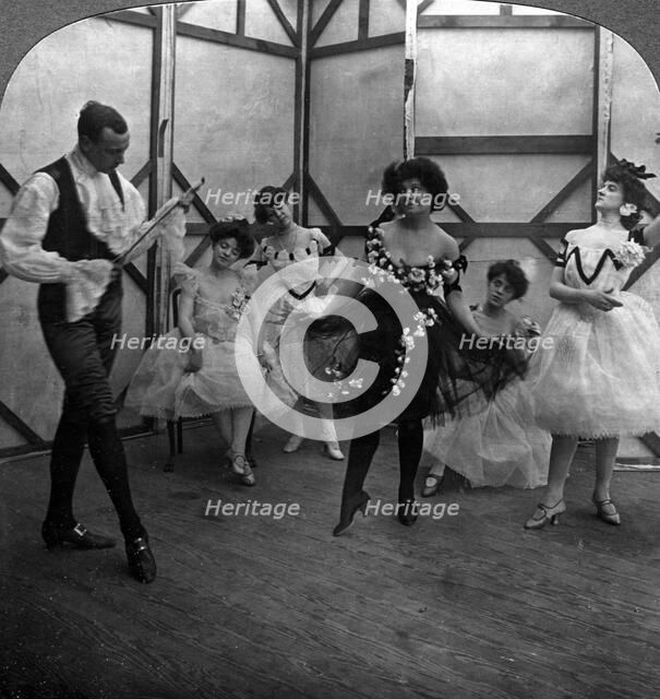 'The School of the Ballet'.Artist: American Stereoscopic Company