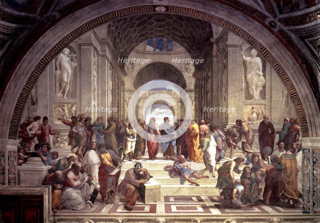 The School of Athens', 1508, fresco by Raphael Sanzio.
