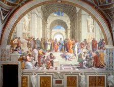 The School of Athens 1509-1511. Creator: Raphael (Raffaello Sanzio da Urbino) (1483-1520)