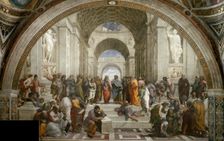 The School of Athens. (Fresco in Stanza della Segnatura), ca 1510-1511. Creator: Raphael (Raffaello Sanzio da Urbino) (1483-1520)