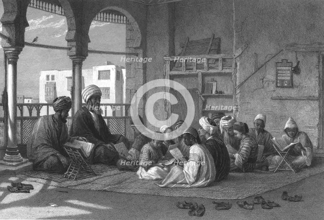 'The School of Sooltan Hassan', c1869. Artist: Edward Goodall.