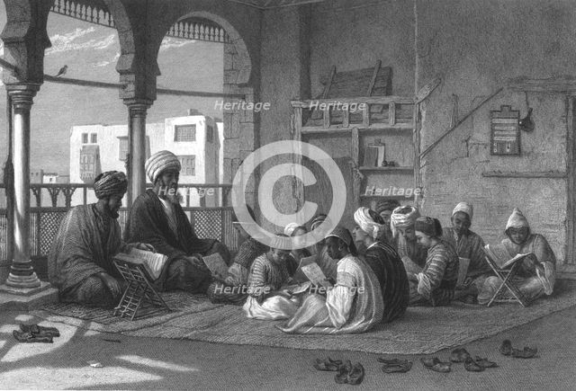 'The School of Sooltan Hassan', c1869. Artist: Edward Goodall.