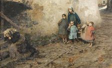 The School of Sorrow, 1895. Creator: Rossi, Luigi (1853-1923)