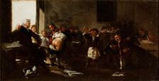 The School Scene (La Letra con Sangre Entra) , 1780-1785. Creator: Goya, Francisco, de (1746-1828)