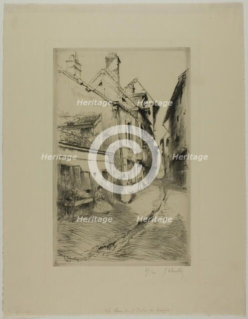 The School Street, Troyes, 1902. Creator: Gustave Leheutre.