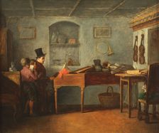 The schoolmaster with the boys singing flat at the piano, 1840