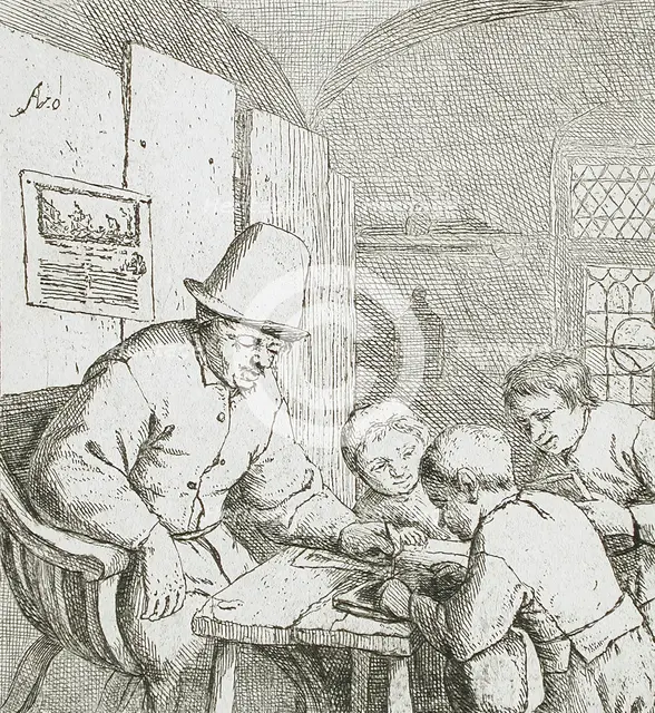 The Schoolmaster, c1644. Creator: Adriaen van Ostade.