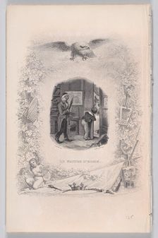 The Schoolmaster from The Songs of Béranger, 1829. Creator: Jean Ignace Isidore Gerard