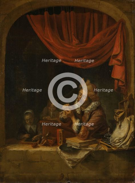 The Schoolmaster, probably between 1650 and 1676. Creator: Domenicus van Tol.
