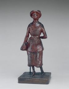 The Schoolgirl (Woman Walking in the Street), c. 1880/1881. Creator: Edgar Degas