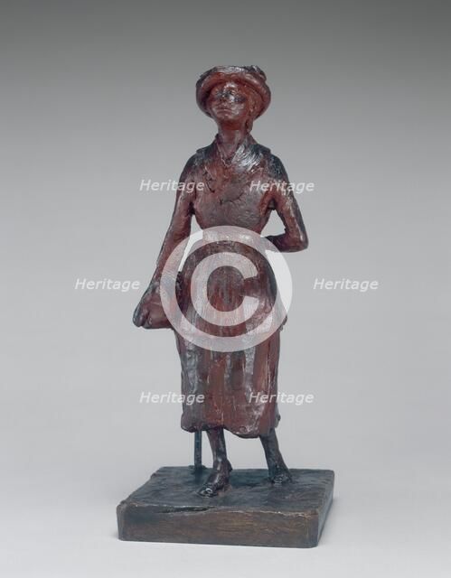 The Schoolgirl (Woman Walking in the Street), c. 1880/1881. Creator: Edgar Degas.