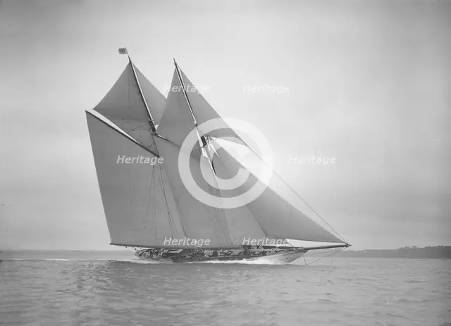 The schooner 'Meteor IV', 1911. Creator: Kirk & Sons of Cowes.