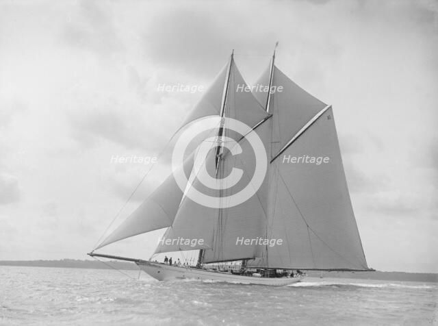 The schooner 'Meteor IV', 1912. Creator: Kirk & Sons of Cowes.