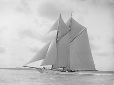 The schooner Meteor IV 1912. Creator: Kirk & Sons of Cowes