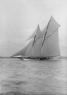 The schooner Meteor IV 1913. Creator: Kirk & Sons of Cowes
