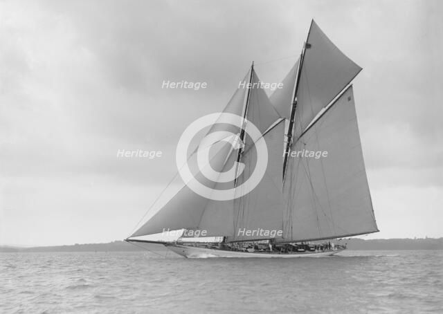 The schooner 'Meteor IV', 1913. Creator: Kirk & Sons of Cowes.