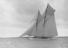 The schooner Meteor IV 1913. Creator: Kirk & Sons of Cowes
