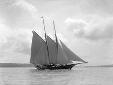 The schooner Allah Karim 1912. Creator: Kirk & Sons of Cowes