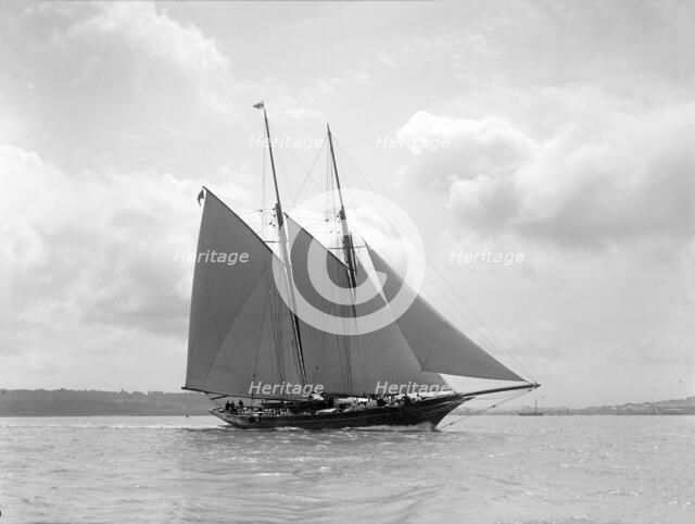 The schooner 'Allah Karim', 1912. Creator: Kirk & Sons of Cowes.
