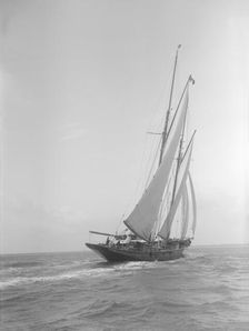 The schooner Allah Karim 1912. Creator: Kirk & Sons of Cowes