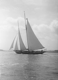 The schooner Allah Karim 1912. Creator: Kirk & Sons of Cowes