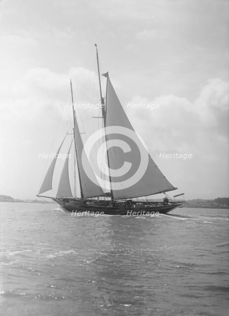The schooner 'Allah Karim', 1912. Creator: Kirk & Sons of Cowes.