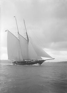 The schooner Allah Karim 1912. Creator: Kirk & Sons of Cowes