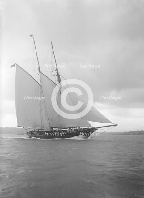 The schooner 'Allah Karim', 1912. Creator: Kirk & Sons of Cowes.