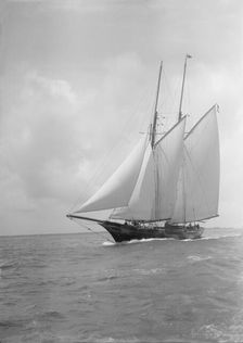The schooner Allah Karim 1912. Creator: Kirk & Sons of Cowes