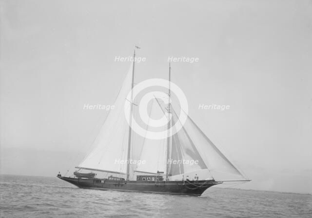 The schooner 'Amaryllis', 1933. Creator: Kirk & Sons of Cowes.