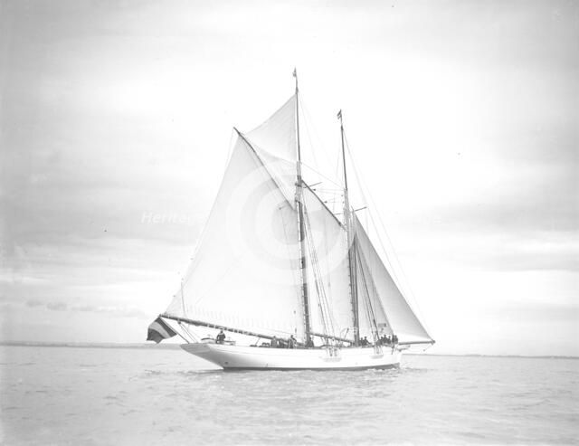 The schooner 'Esma', 1911. Creator: Kirk & Sons of Cowes.