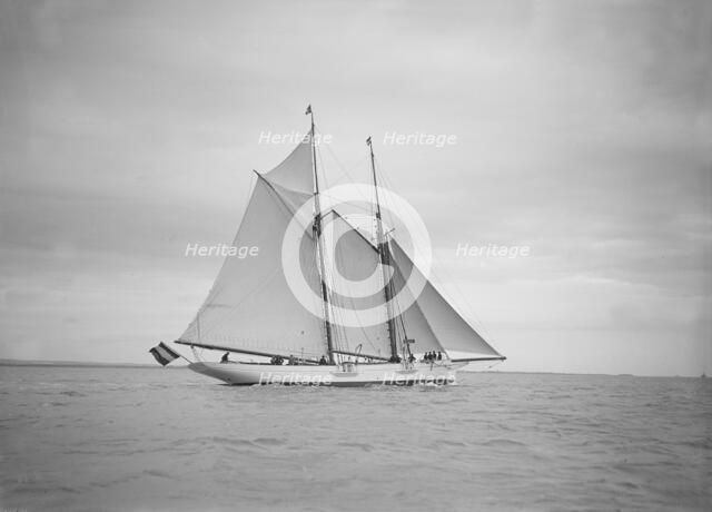 The schooner 'Esma', 1911. Creator: Kirk & Sons of Cowes.