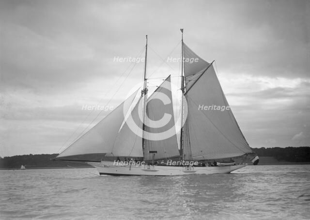 The schooner 'Esma', 1911. Creator: Kirk & Sons of Cowes.
