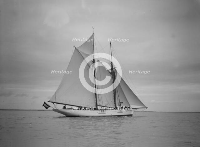 The schooner 'Esma', 1911. Creator: Kirk & Sons of Cowes.