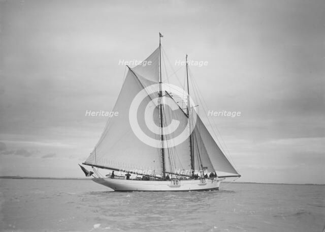 The schooner 'Esma', 1911. Creator: Kirk & Sons of Cowes.