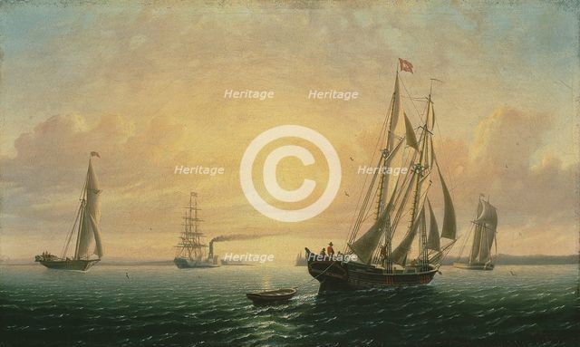 The Schooner Jane of Bath, Maine, 1857. Creator: William Bradford.