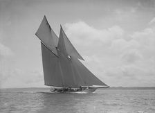 The schooner Suzanne under sail, 1911. Creator: Kirk & Sons of Cowes