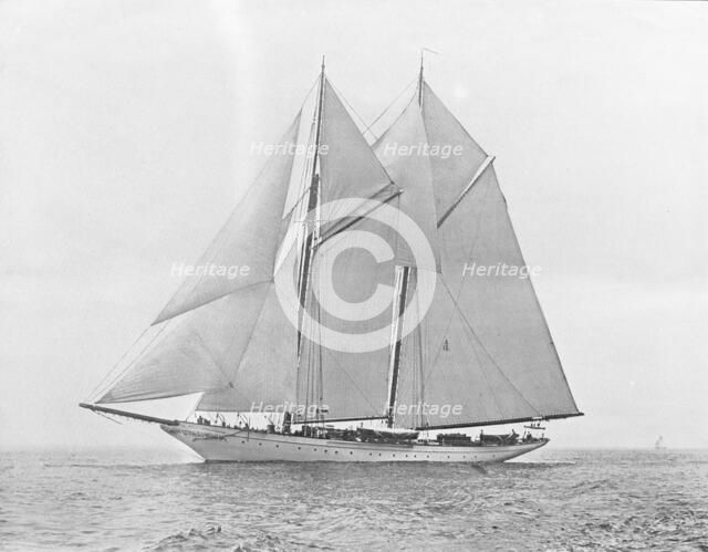 The schooner 'Vergemere'. Creator: Kirk & Sons of Cowes.
