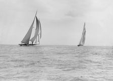 The schooners Margherita & Germania 1913. Creator: Kirk & Sons of Cowes