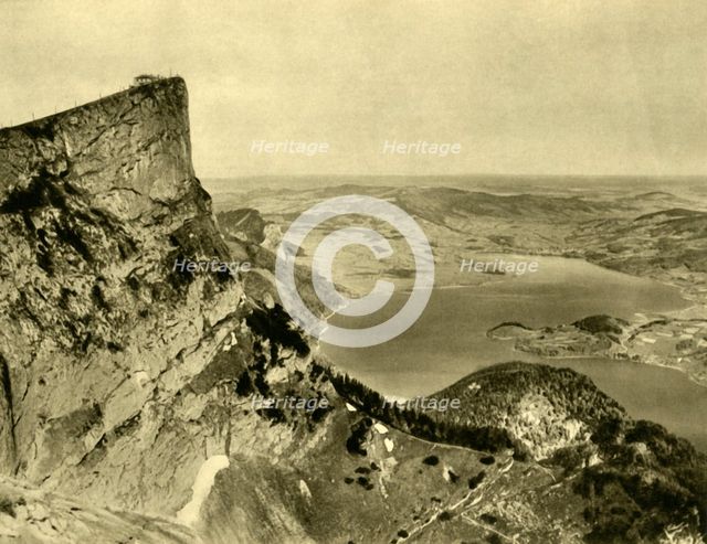 The Schafberg and the Mondsee, Upper Austria, c1935.  Creator: Unknown.