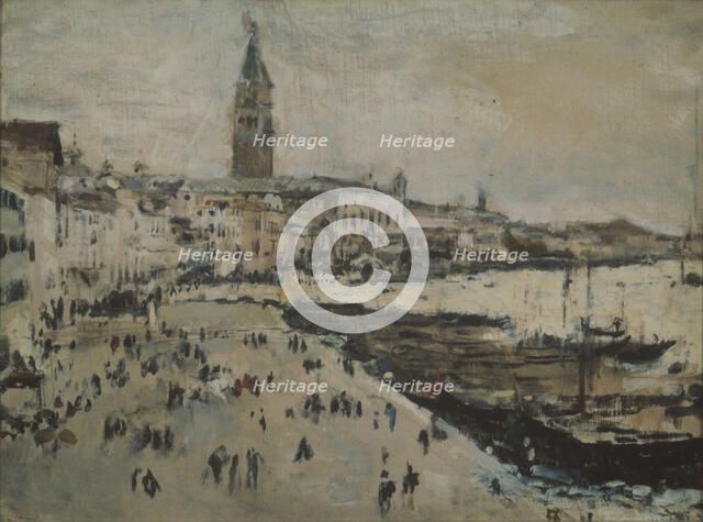 The Schiavoni quay in Venice. Artist: Serov, Valentin Alexandrovich (1865-1911)