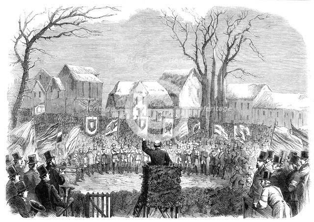 The Schleswig-Holstein Difficulty: great meeting in favour of Prince Frederick..., 1864. Creator: Unknown.