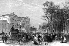 The Schleswig-Holstein Difficulty:...proclaiming Prince Frederick...Duke of Schleswig-Holstein, 1864 Creator: Unknown